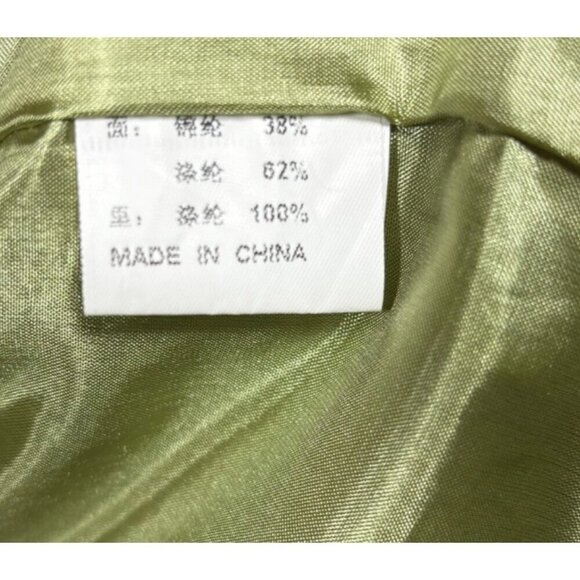 Traditional Chinese Floral Brocade Jacket Womens S/M Knot Buttons Green - Picture 5 of 6